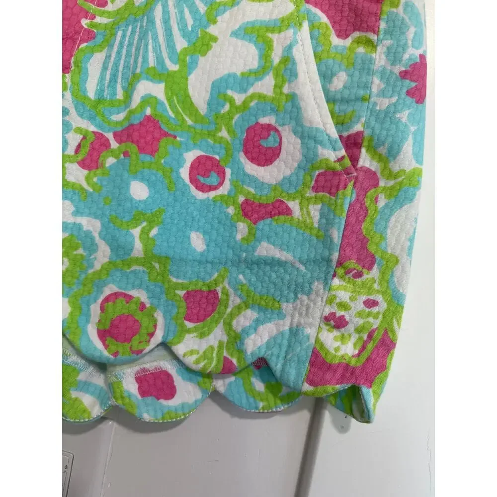 Lilly Pulitzer Scallop Hem Buttercup Shorts Size 6